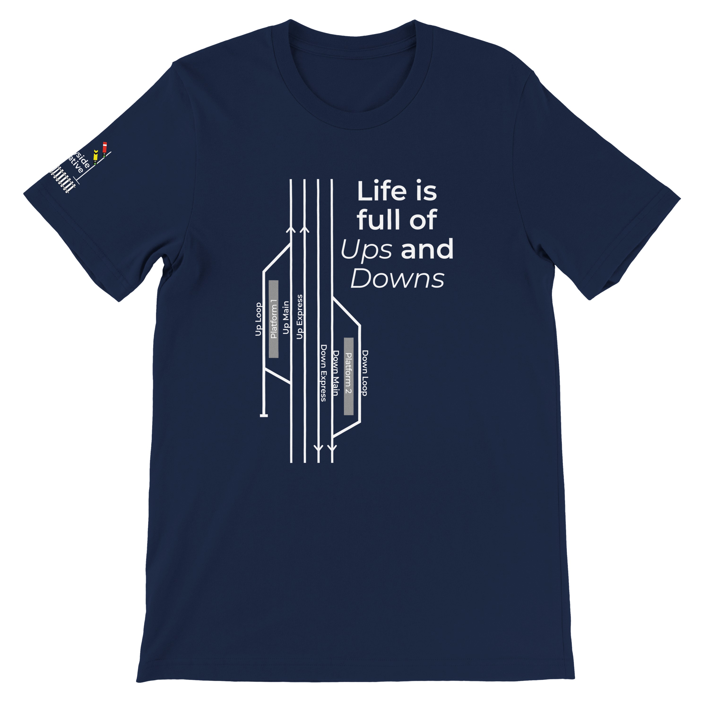 Ups and Downs design, a humerous design for train and rail lovers
